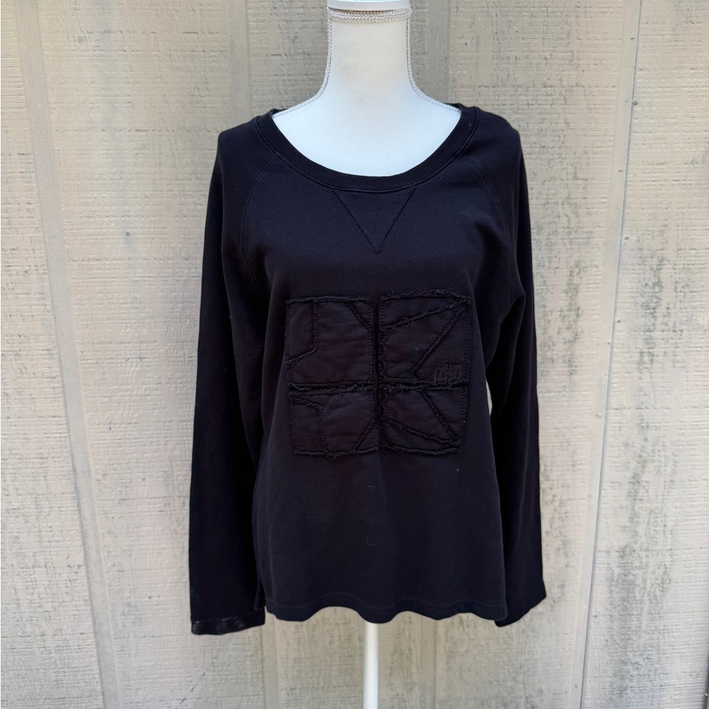 Redneck Riviera French Terry Black Sweatshirt w Front Applique